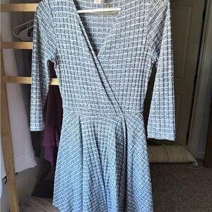 Elegant Gray Wrap Dress